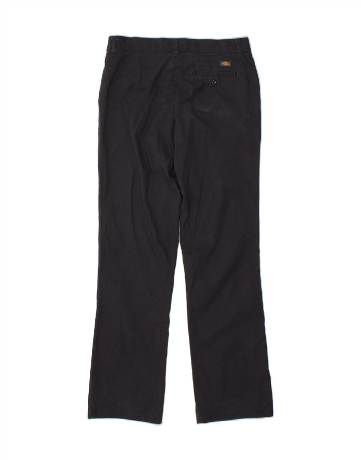 DICKIES Womens Straight Chino Trousers US 6 Medium W30 L30 Black Polyester Vintage Dickies and Second-Hand Dickies from Messina Hembry 