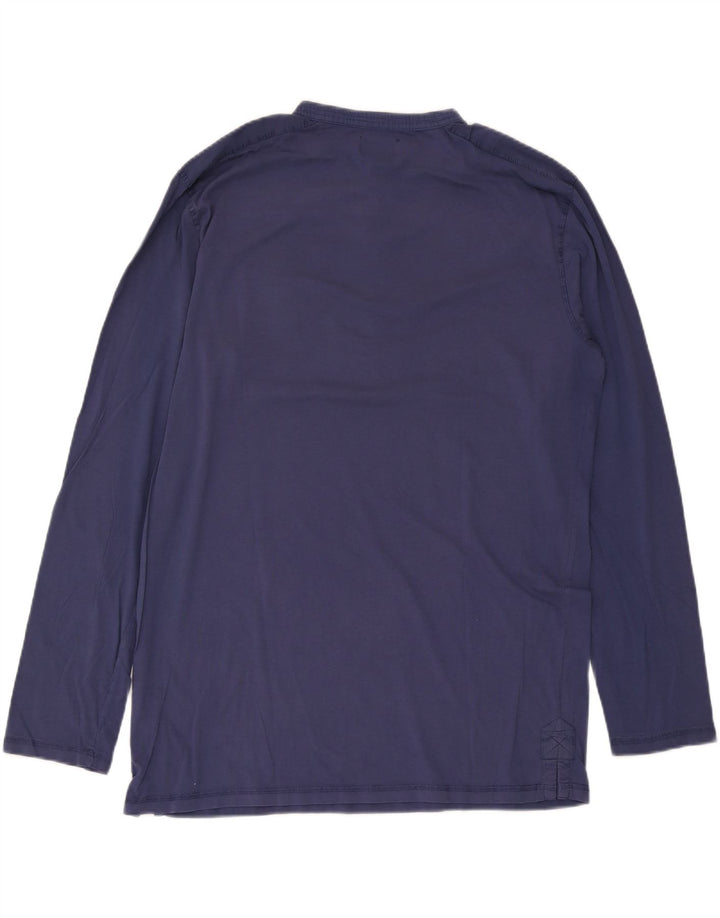 Męski top Kappa z długim rękawem 2XL, niebieska bawełna