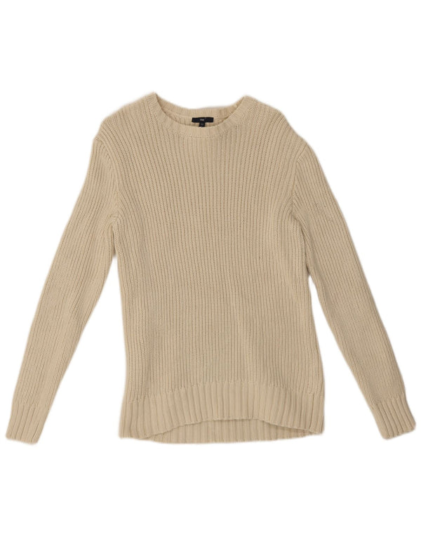 Damski sweter Gap z dekoltem w łódkę UK 14, średni, złamanej bieli, bawełniany