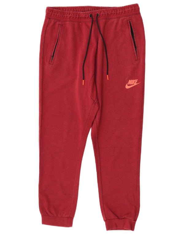 Męskie spodnie dresowe Nike, duże, bordowe, bawełniane