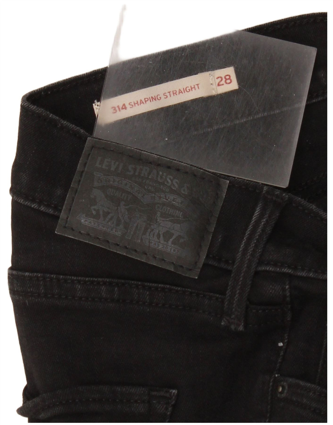 Damskie jeansy Levi's 314 Shaping Straight W28 L30 Czarne