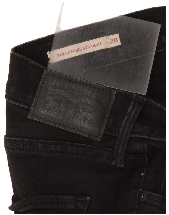 Damskie jeansy Levi's 314 Shaping Straight W28 L30 Czarne