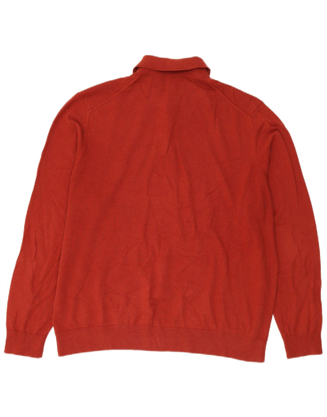 Marks & Spencer Męski sweter polo XL, czerwony, bawełniany