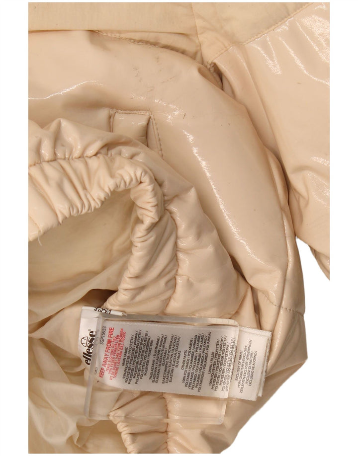 Ellesse Damska, oversize'owa, wyściełana kurtka z kapturem, UK 8, Small Beige