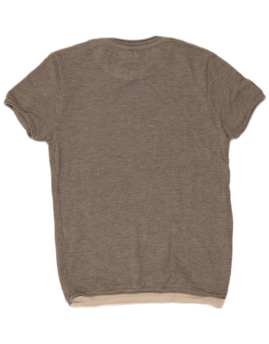 T-shirt męski Zara Top, średnioszary, bawełniany