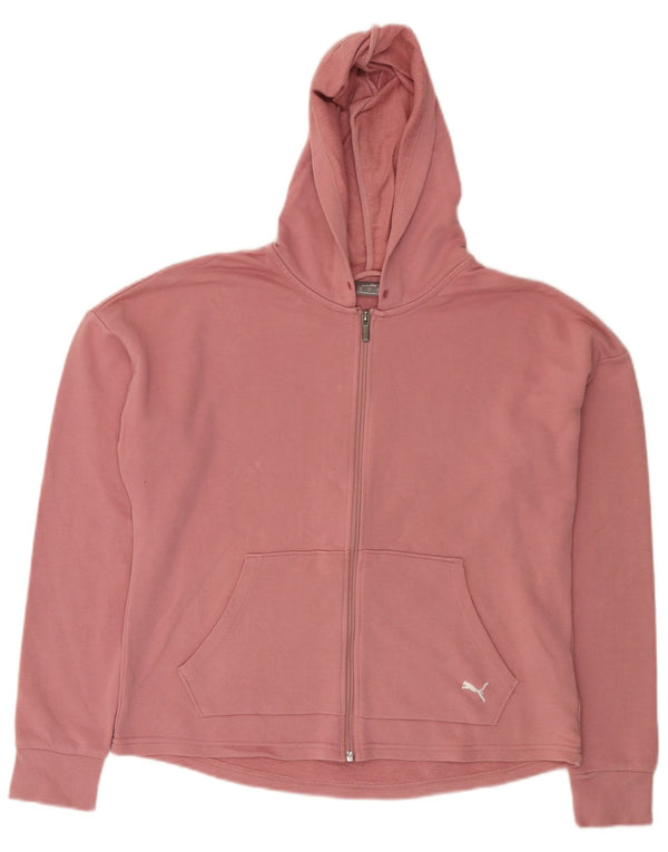 Damski sweter Puma z kapturem i zamkiem UK 18 XL Różowa bawełna