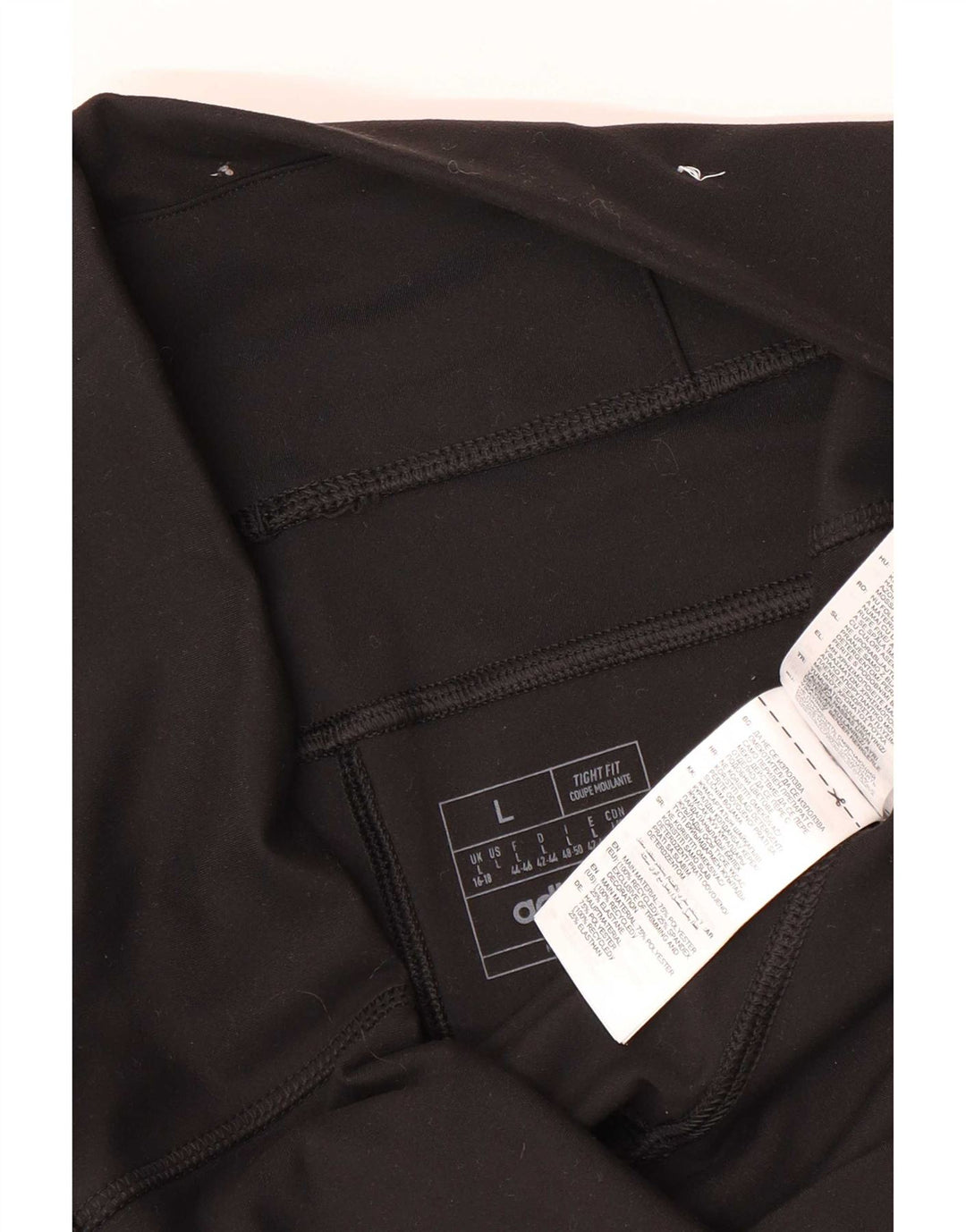 Damskie legginsy Adidas Tight Fit UK 16/18, duże, czarne, poliestrowe