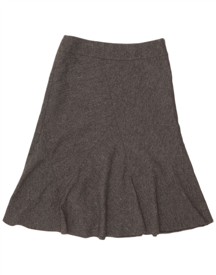 Marks & Spencer Damska spódnica w kształcie litery A UK 12 Medium W32 Szara, nakrapiana nowa wełna