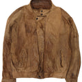 Vintage męska skórzana kurtka UK 42 XL brązowa