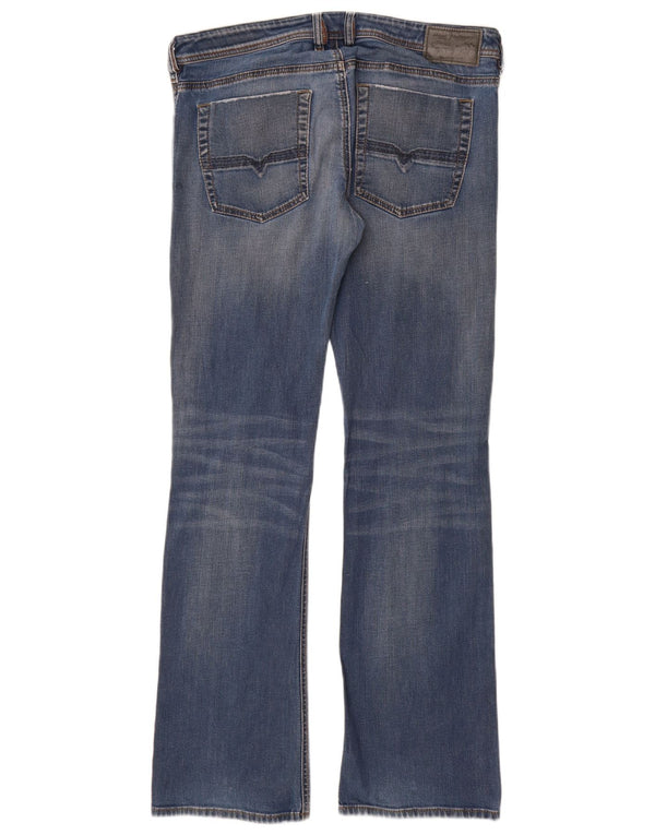DIESEL Damskie dżinsy Zatiny Regular Bootcut W34 L34 Niebieska bawełna
