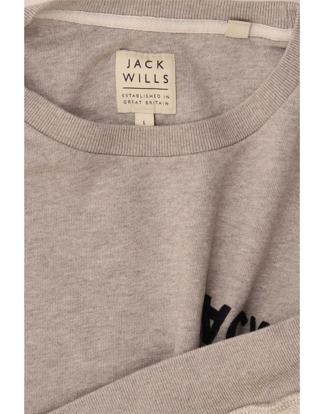 Męska bluza z grafiką Jack Wills, duża, szara