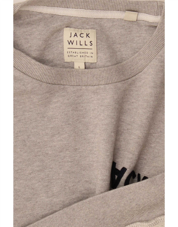 Męska bluza z grafiką Jack Wills, duża, szara