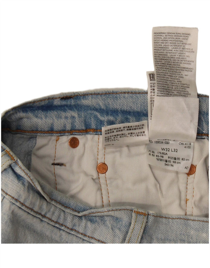 Damskie spodnie jeansowe Levi's 512 w trudnej sytuacji W32, duże, niebieskie, bawełniane
