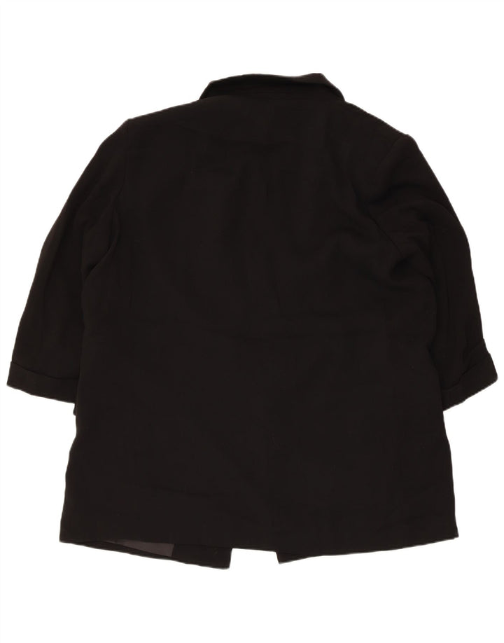 Damska marynarka Zara z rękawami 3/4 i otwartymi, UK 18 XL, czarny poliester