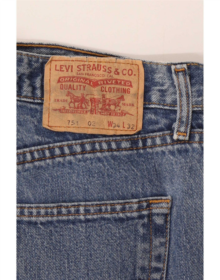 Męskie jeansy Levi's 751 Straight W34 L28 Niebieskie