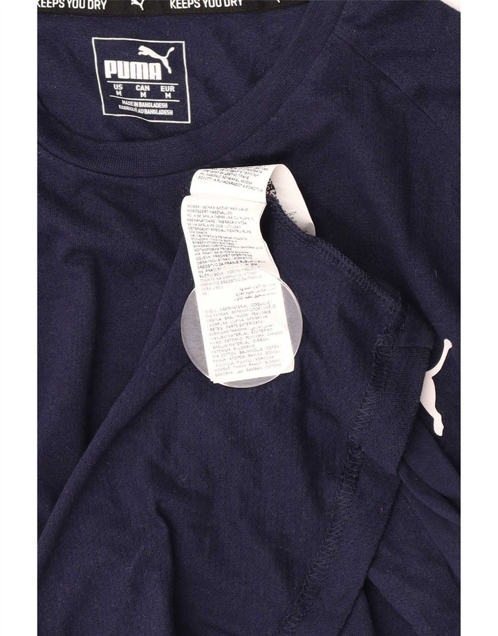 T-shirt męski Puma Top, średni, granatowy, bawełniany