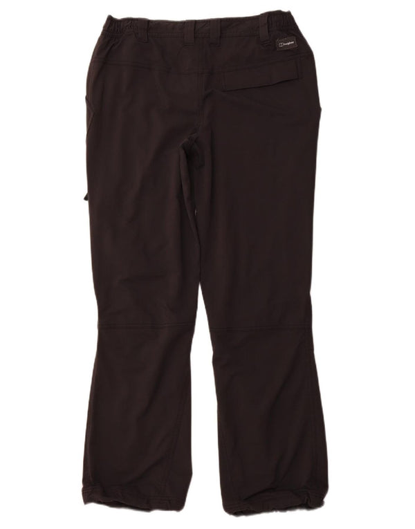 BERGHAUS Womens Straight Cargo Trousers UK 12 Medium W32 L31 Black