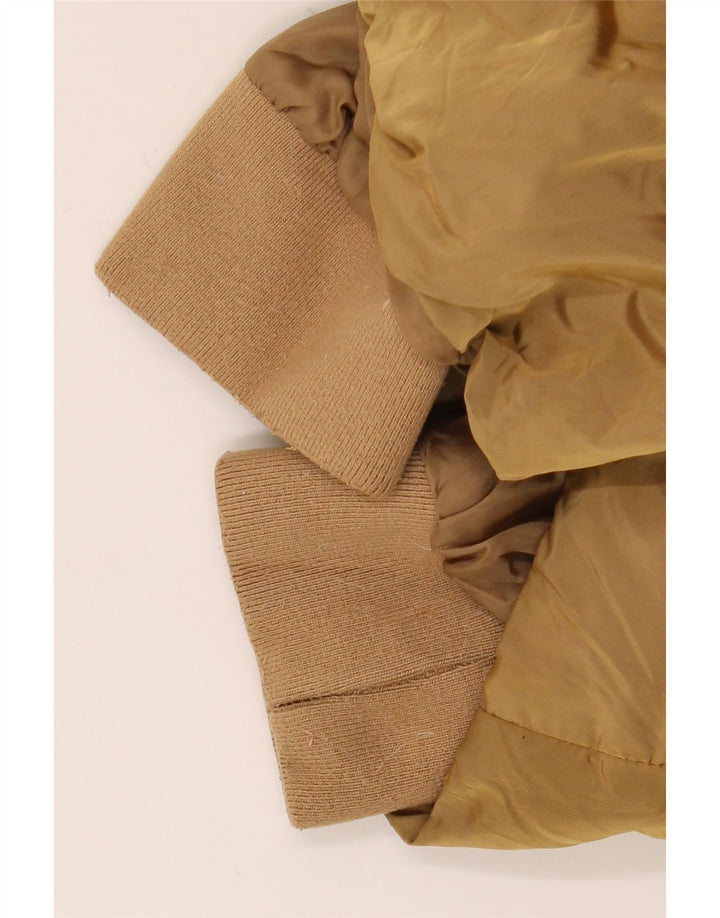 Damska kurtka z kapturem, oversize, wyściełana Zara UK 14, średni khaki, poliamid