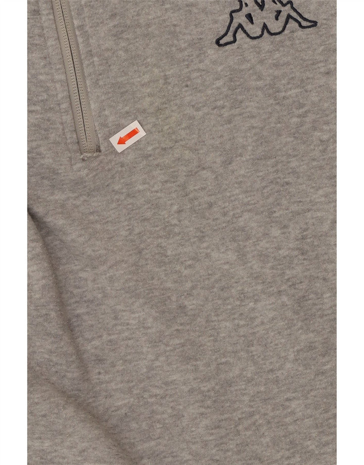 Męski sweter KAPPA z zamkiem błyskawicznym XL, szary, kolorowy poliester