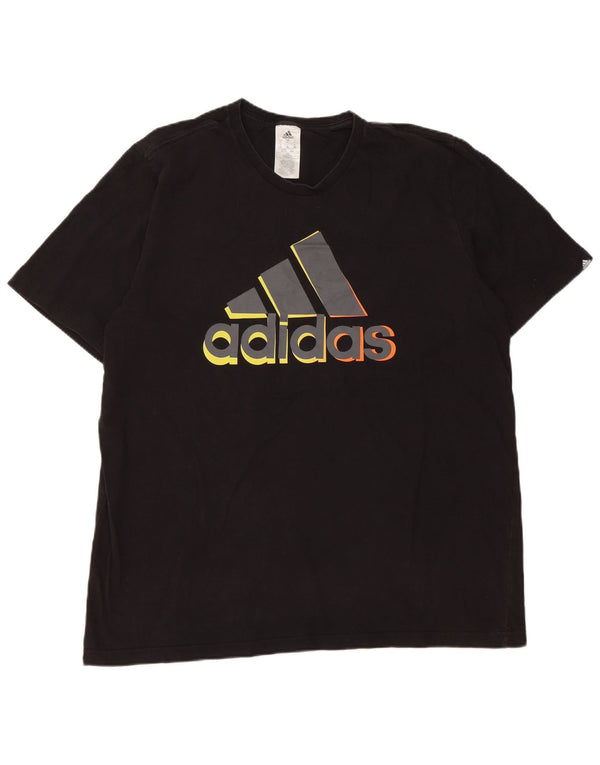 Adidas Męska koszulka graficzna Top XL Czarna bawełniana
