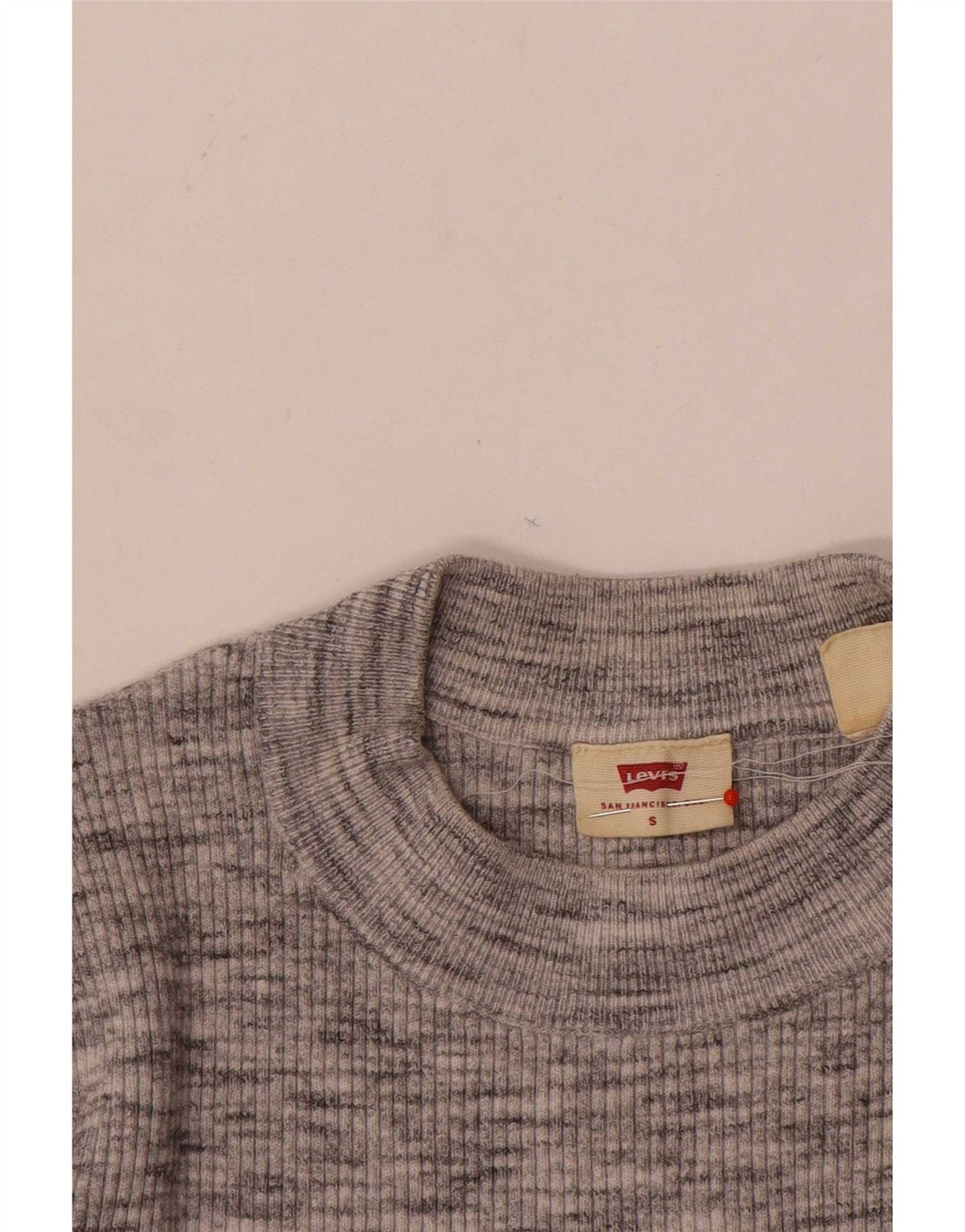 Damski sweter z golfem Levi's UK 8 Small Grey Flecked