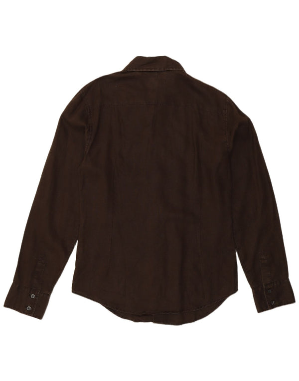 Koszula męska Calvin Klein Jeans, średnio brązowa, lniana