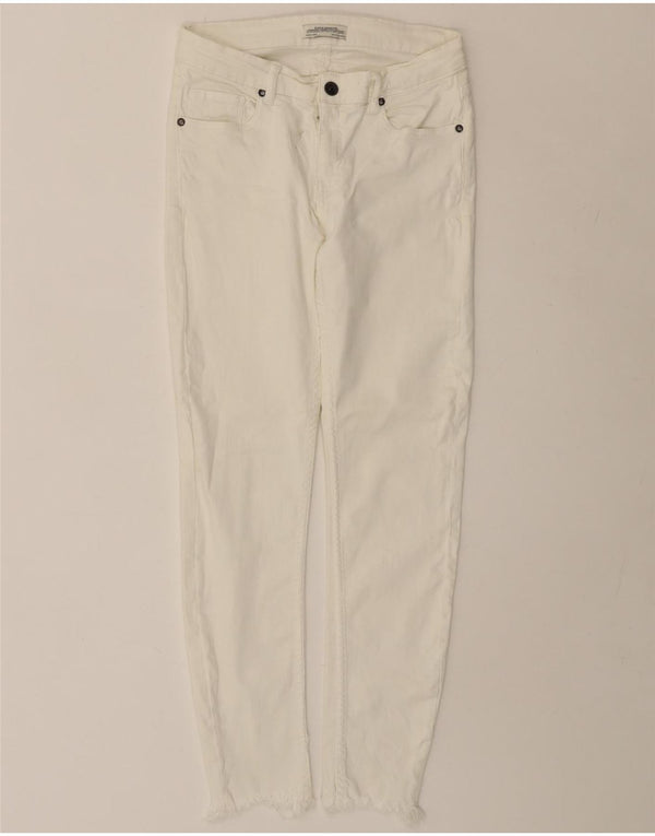 Damskie jeansy slim fit ZARA EU 38 Small W28 L26 Białe