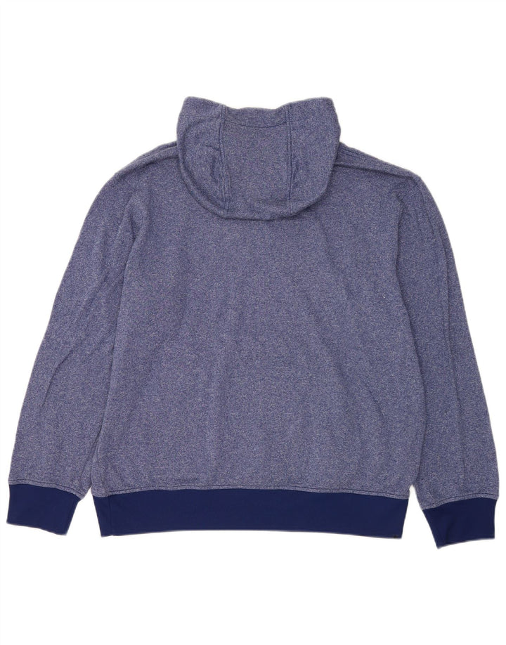 Adidas Męski sweter z kapturem Climawarm, duży, niebieski, nakrapiany poliester