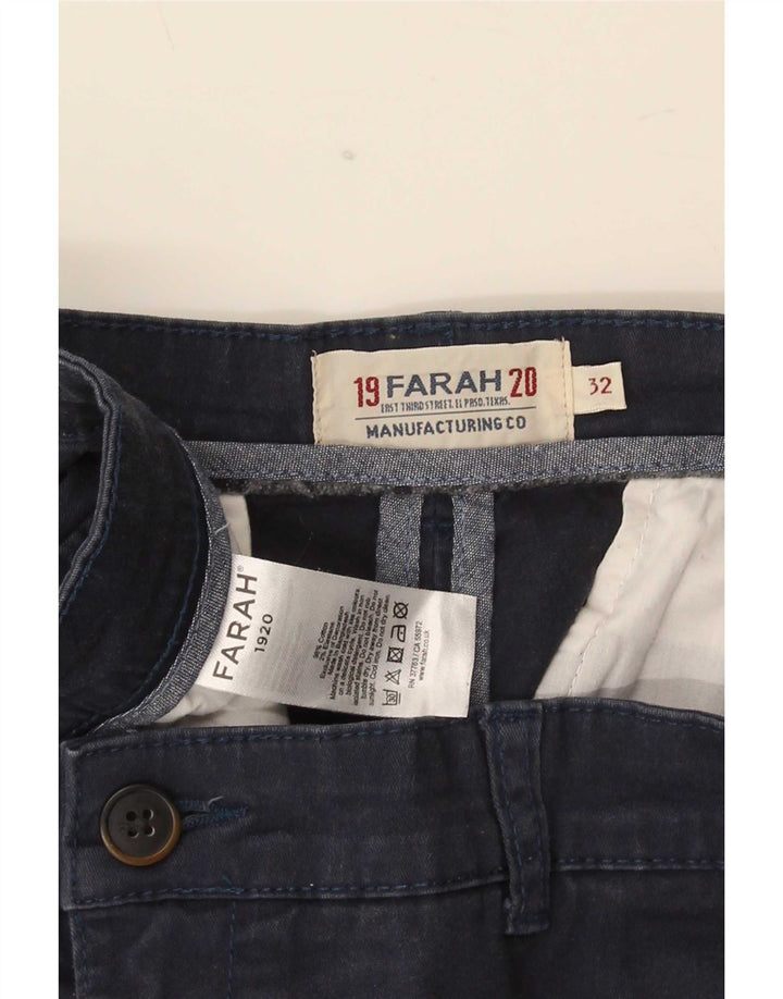 Męskie spodenki Chino Farah W32 Średni granat, bawełna