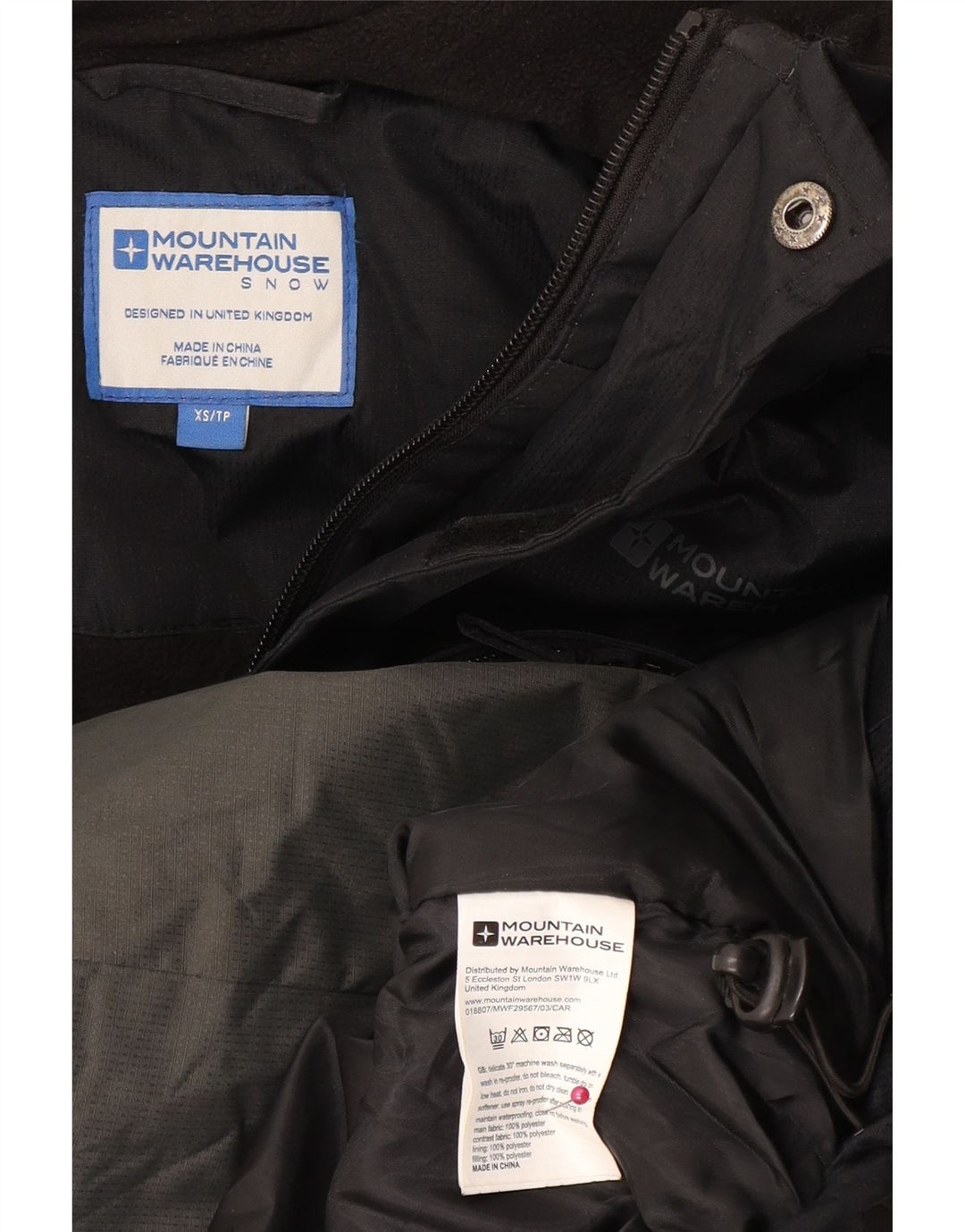 Męska kurtka wiatrówka Mountain Warehouse UK 34 XS w kolorze czarnym
