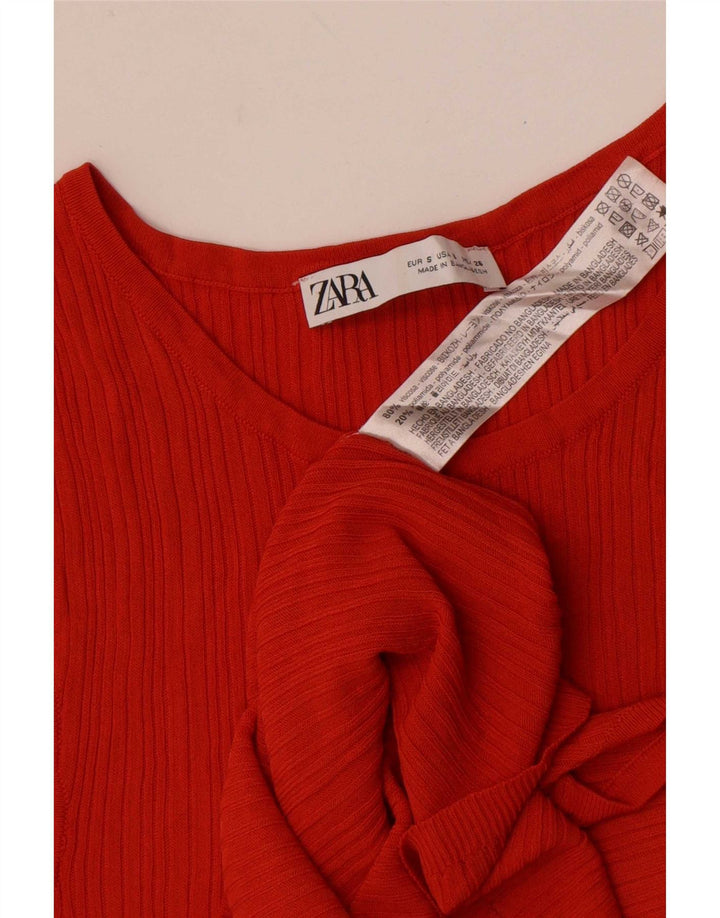 Damska kamizelka Zara Top UK 8 Small Orange Wiskoza