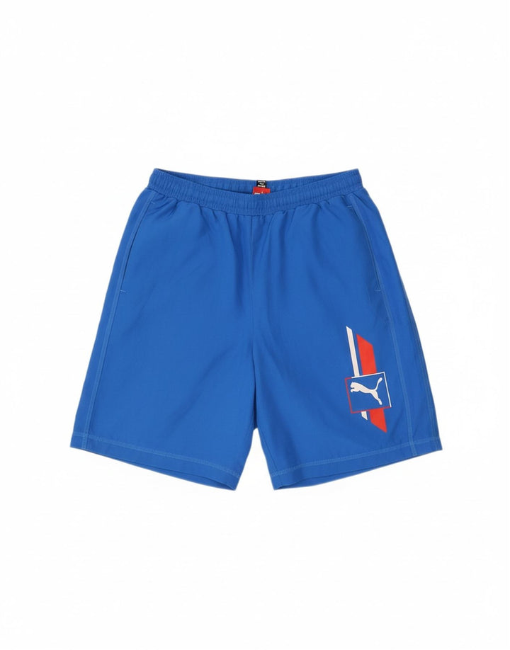 PUMA Boys Graphic Sport Shorts 15-16 Years  Blue Polyester