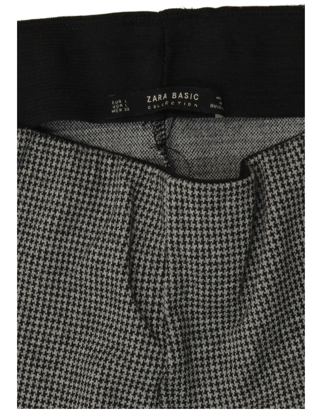 Legginsy damskie Zara Slim Fit UK 14, duże, szare w pepitkę