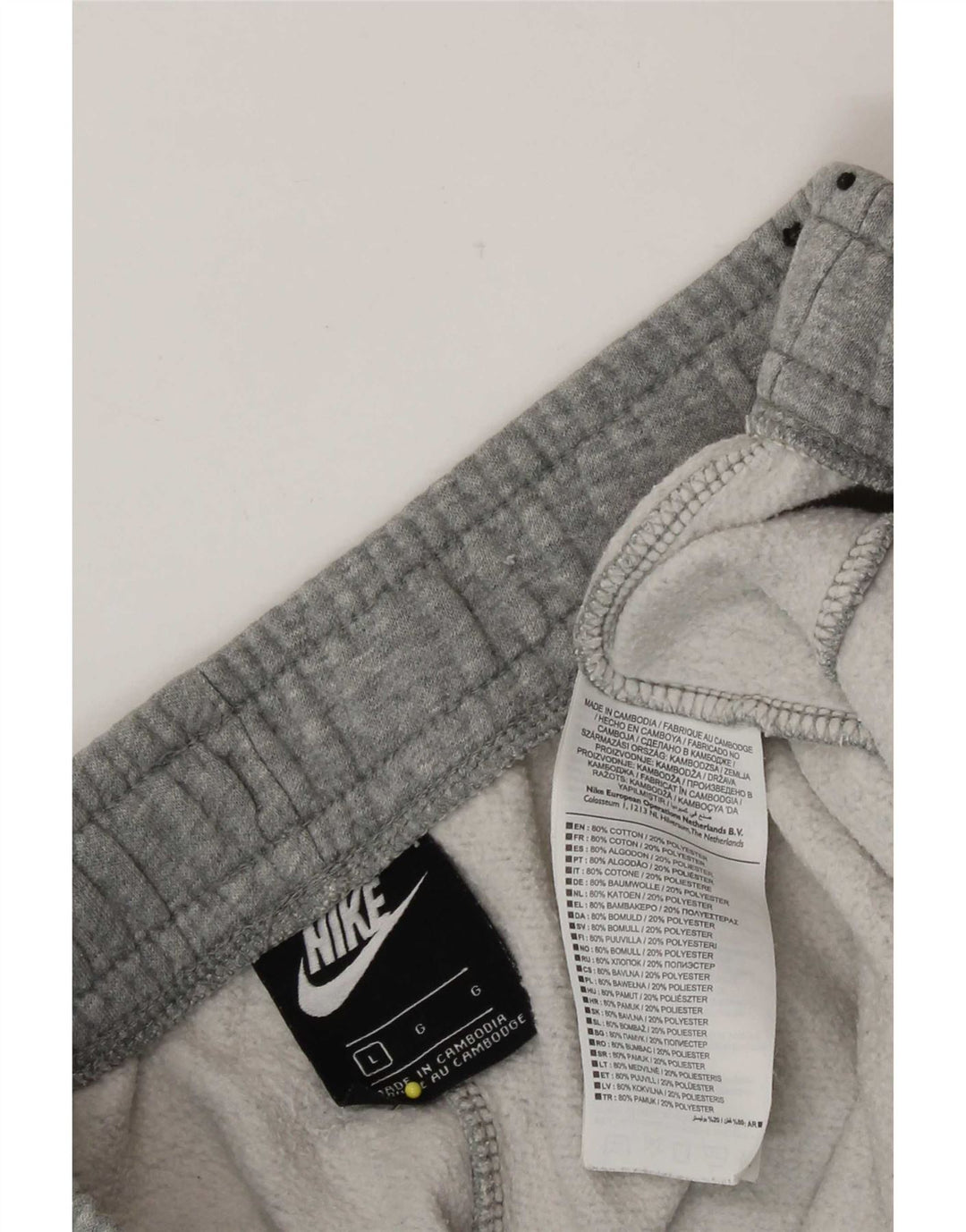 Męskie spodnie dresowe Nike, duże, szare, bawełniane