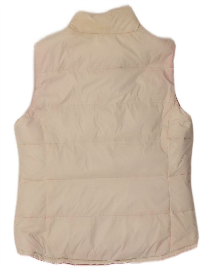 Damska dwustronna wyściełana kamizelka J. Crew UK 12, średni różowy nylon