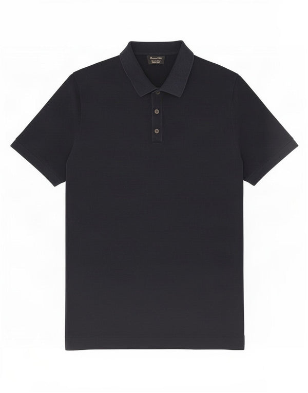 Męska koszulka polo Massimo Dutti, duża, granatowa