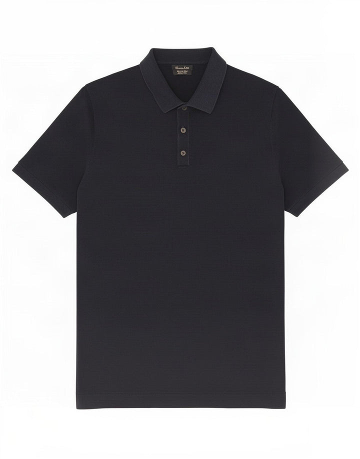Męska koszulka polo Massimo Dutti, duża, granatowa