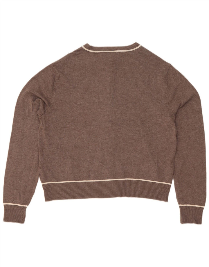 Marks & Spencer Damski sweter kardigan UK 10 Small Brown Wiskoza