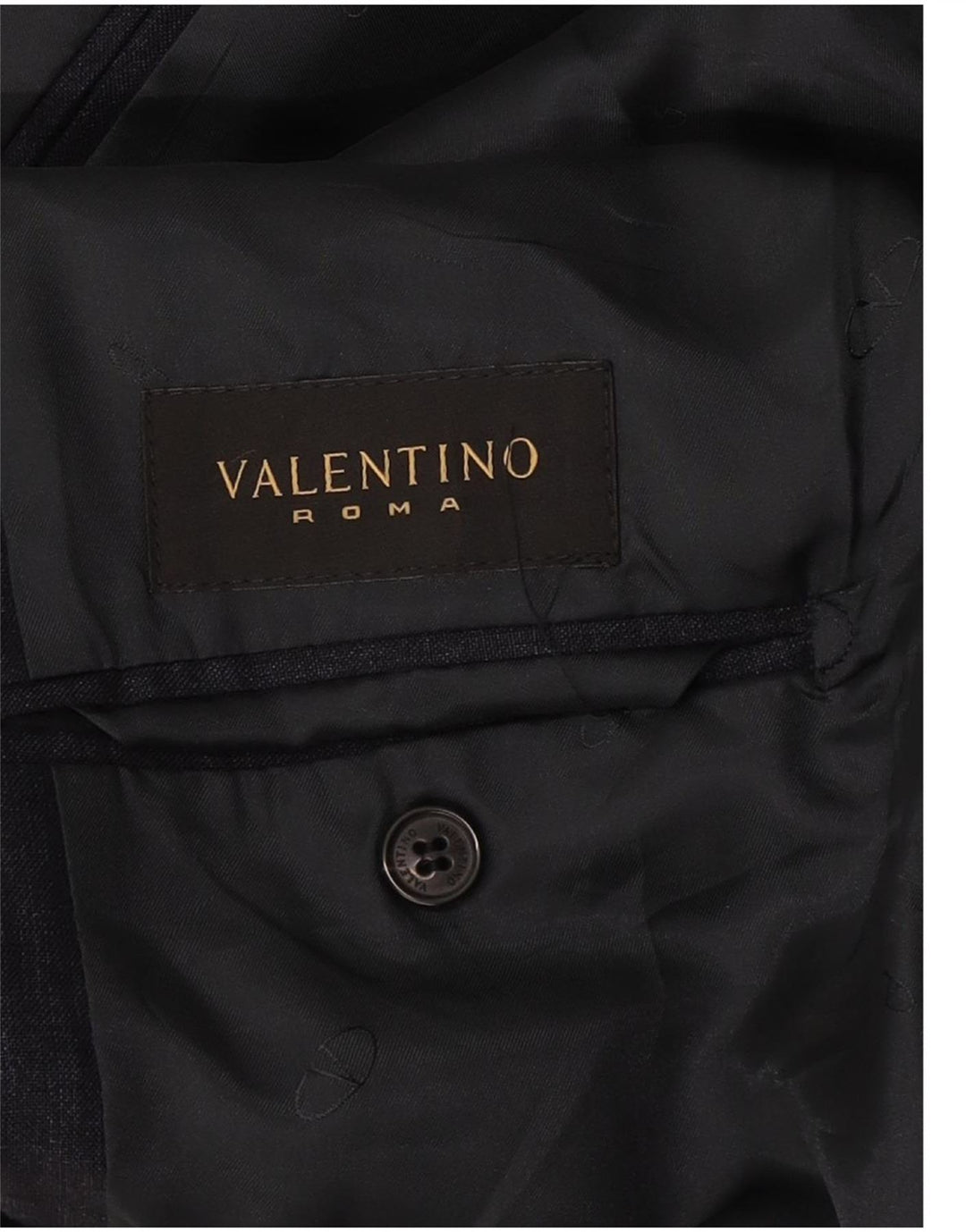 Valentino Męska marynarka zapinana na 3 guziki IT 54 2XL Granatowa, lniana