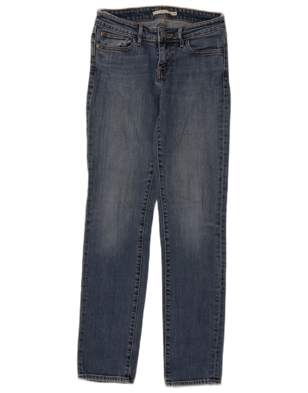 Damskie jeansy Levi's 712 Slim W26 L30 Niebieska bawełna