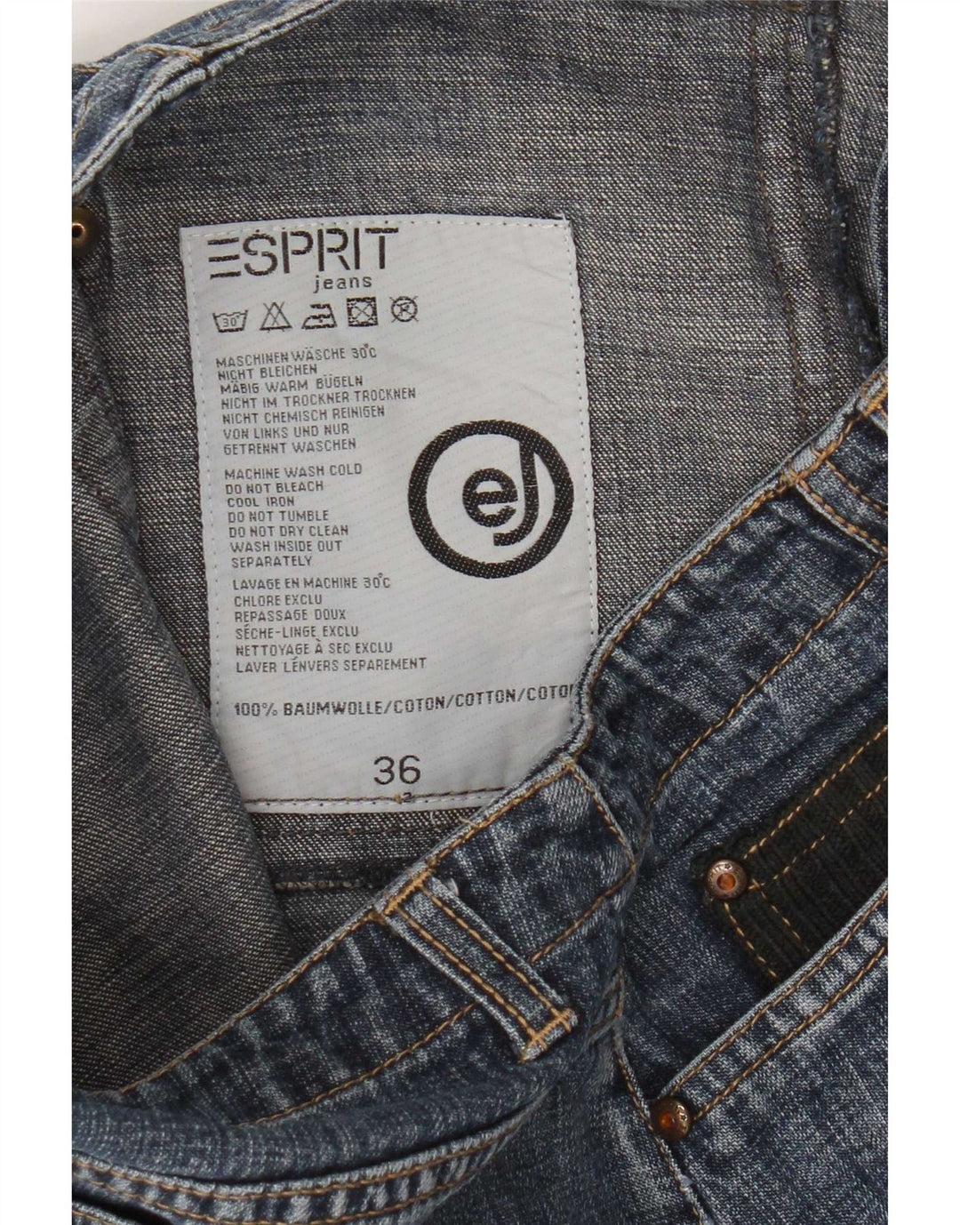 Spódnica damska Esprit Mini Denim EU 36 Small W26 Niebieska bawełna