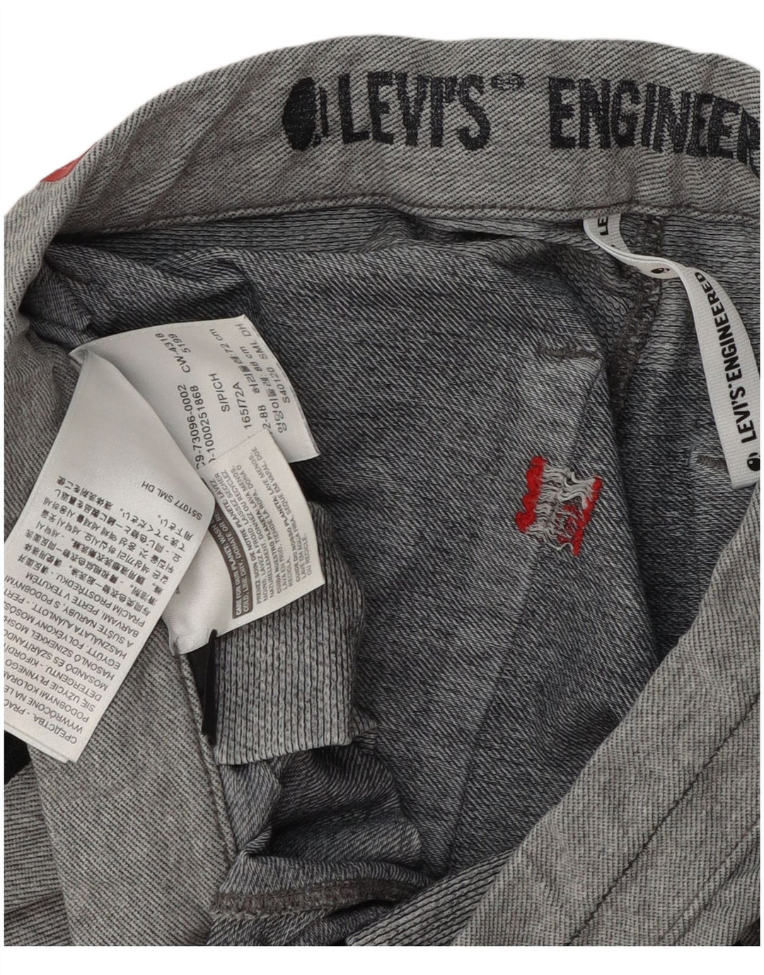 Męskie spodnie dresowe Levi's z grafiką, małe, szare, nowoczesne