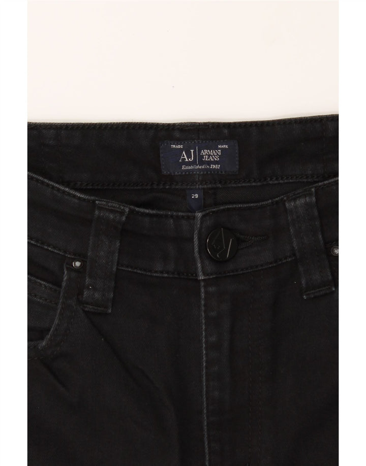 ARMANI Womens Straight Jeans W29 L28 Navy Blue Cotton Vintage Armani and Second-Hand Armani from Messina Hembry 