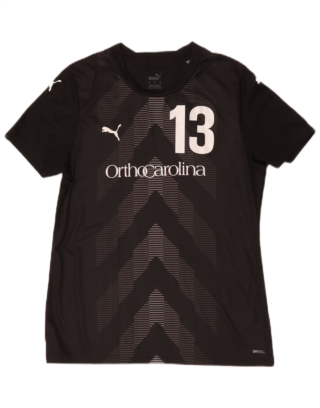 Męski T-shirt Puma Carolina z grafiką, średni czarny geometryczny