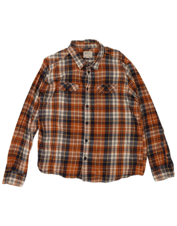 Męska koszula flanelowa Mountain Warehouse o regularnym kroju, 3XL, bawełniana w brązową kratę
