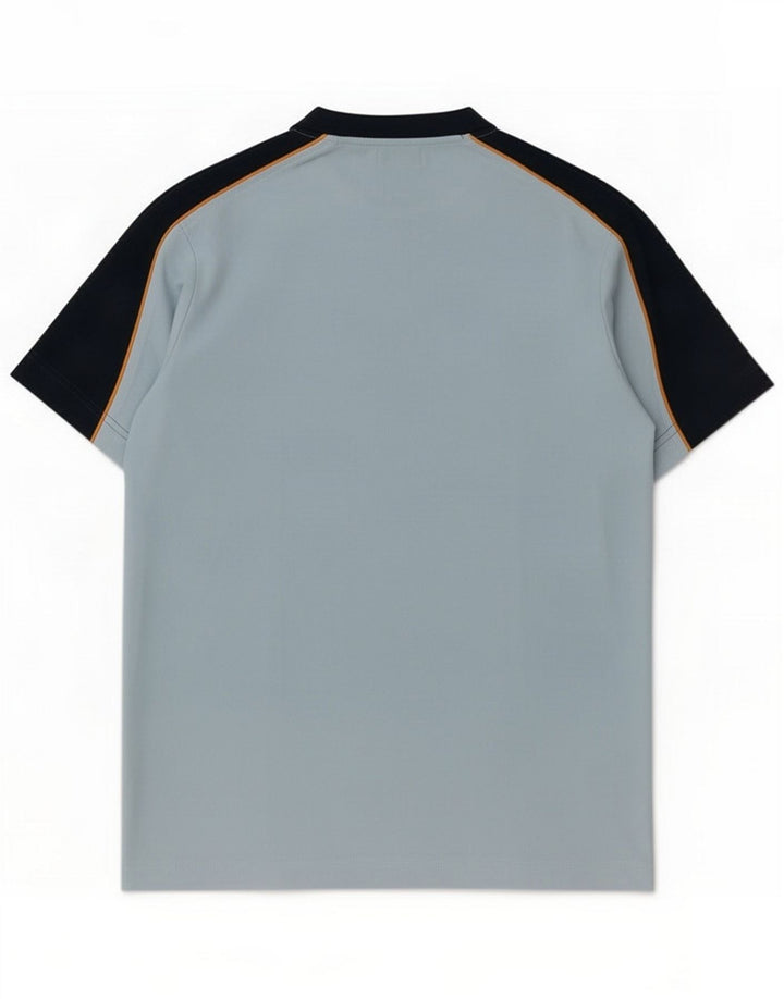 T-shirt męski Kappa Top, mały, niebieski, poliester z blokami kolorów