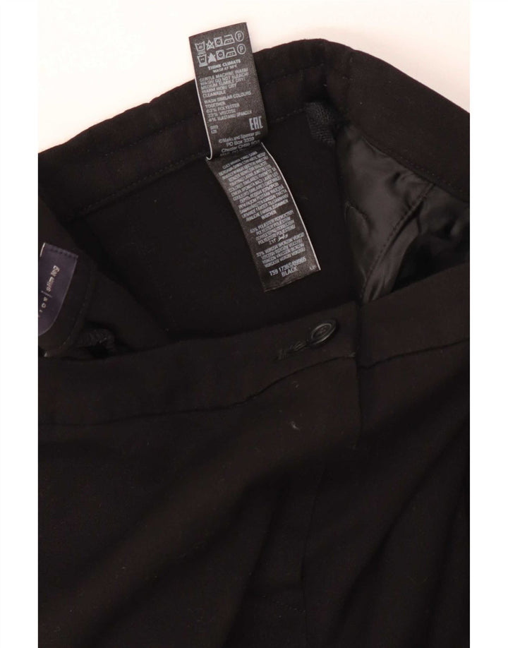 Damskie spodnie codzienne Marks & Spencer UK 14 Large W34 L30 Czarny poliester