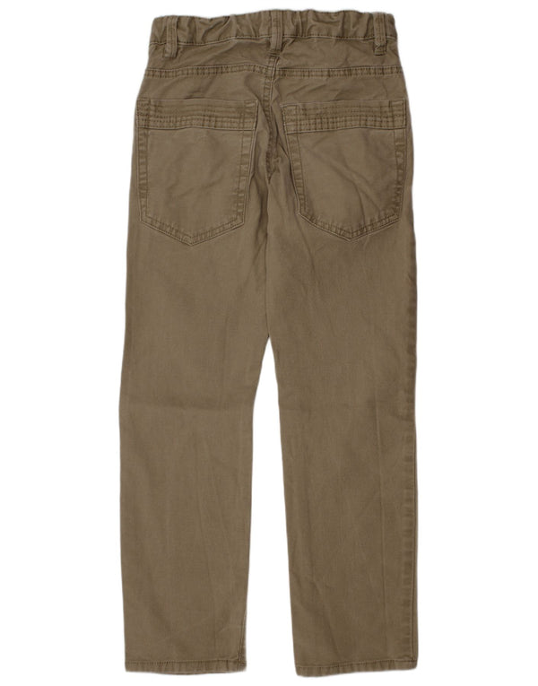 Proste spodnie chino dla chłopców Benetton 7-8 lat, średnie, W24 L24, bawełna khaki
