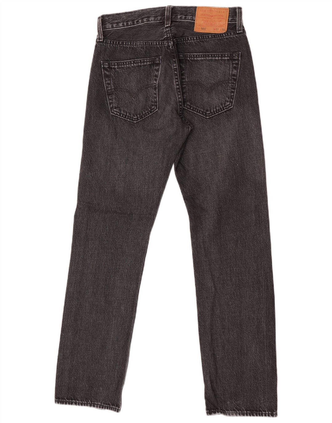 Męskie dżinsy Levi's 501 Straight W27 L30 Szara bawełna