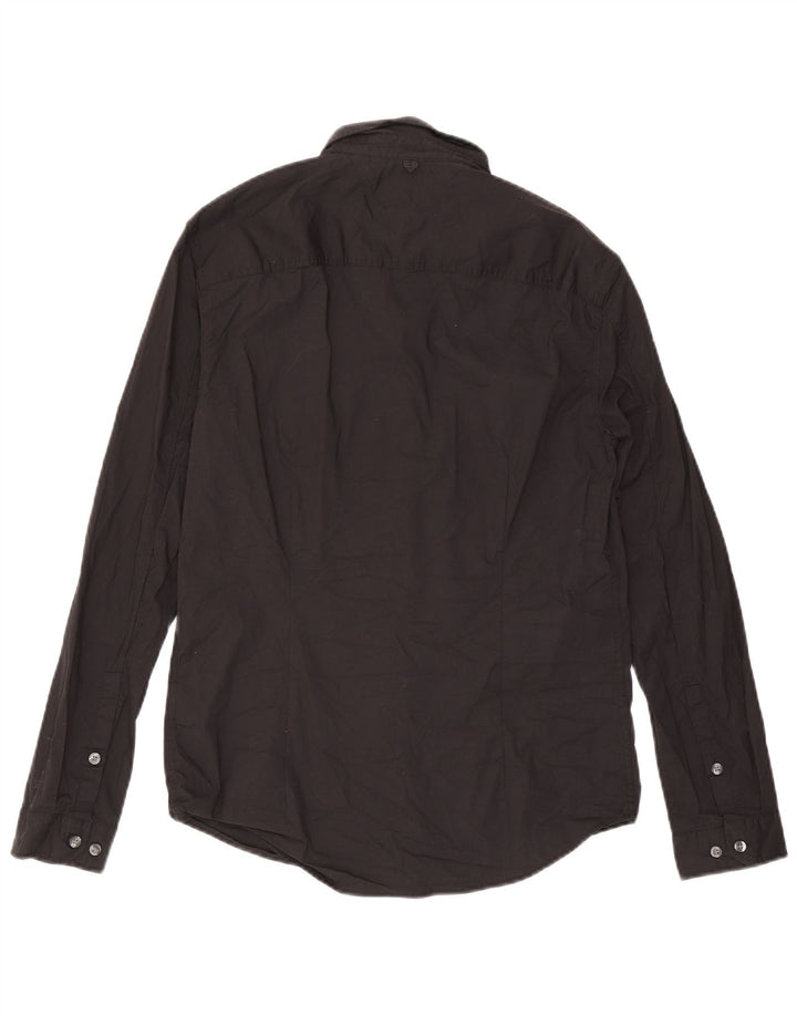 Męska koszula slim fit Tommy Hilfiger, duża, czarna, bawełniana